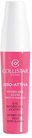 Collistar Idro-Attiva Hydro-Augengel mit Eiseffekt, Augenkonturgel für eine Schockwirkung gegen Schwellungen und Augenringe, mit Pfingstrose, Hyaluronsäure und Braunalgen, für alle Hauttypen, 14 ml