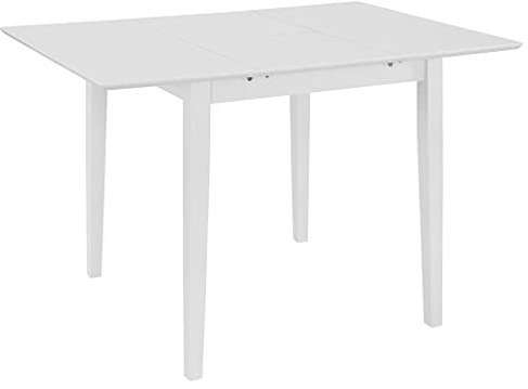 vidaXL Esstisch Ausziehbar Weiß (80-120) x80x74 cm MDF