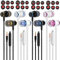 MUNSKT 4 Paires Écouteurs Intra-Auriculaires, Oreillettes Intra-Auriculaires Filaires Anti-Bruit Casque Ergonomique Stéréo avec Microphone pour iOS et Smartphones Android Ordinateurs Portables