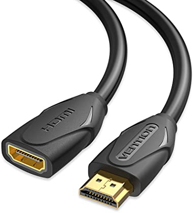 VENTION HDMI 2.0 Verlängerungkabel 0,5m 4K 60Hz 18Gbps Stecker auf Buchse HDMI Verlängerung Kompatibel mit TV, Laptop, Tablet, HDTV, Projektor