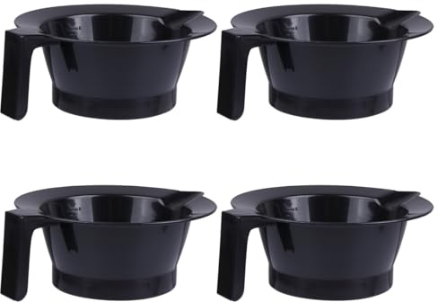 Beaupretty Hair Dye Bowl Set 4Pcs Plastic Hair Color Mixing Bowls for Salon Use Convenient and Reusable Dyeing Supplies