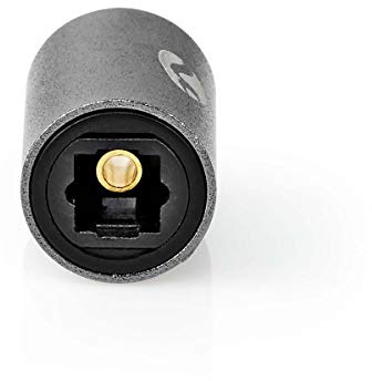Nedis Toslink adapter, ultraprestanda, premium aluminiumhölje, 24k guldpläterade kontakter