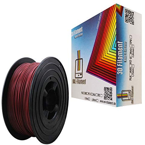 OWL-Filament 3D-Drucker PLA 1,75mm 1kg Spule Rolle (Orientrot)