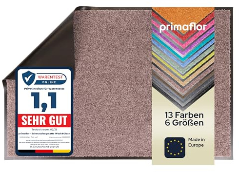 Primaflor Schmutzfangmatte Clean | 60 x 180 cm | Mauve | 9 mm hohe Polyamid-Oberfläche mit Vinylrücken, Cfl-s1 und schwarzem Rand für Eingang, Flur und Tür