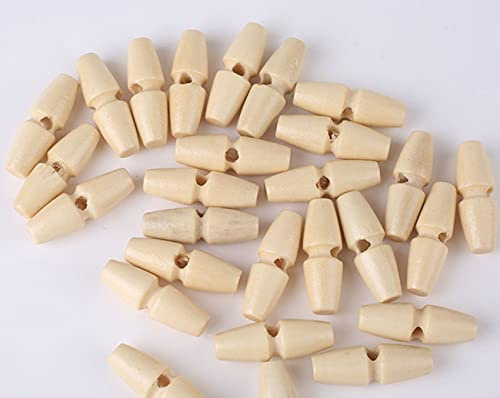NC 4cm 20Pcs 2 Löcher Horn Knebelknöpfe Nähen Knöpfe Holzknöpfe Holz Nähen Knopfloch Nähen Holz Knebelknöpfe gebeizt Oval