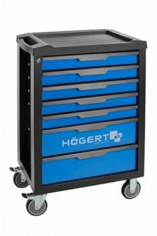 HÖGERT Technik Werkstattwagen - Werkzeugschrank mit 7 Schubladen, ideal zur Aufbewahrung von Werkzeug & Zubehör, perfekt für Werkstätten & Heimwerker