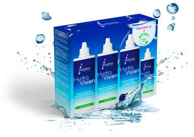 INNOXA Laboratoires - Solution Multifonction pour Lentilles Souples - Acide Hyaluronique - Nettoyant, Désinfectant, Humidifiant - Yeux sensibles - Étui à Lentilles inclus (3 x 360 ml + 100 ml offert)