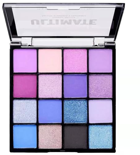 HERBENJOY Purple Eyeshadow Palette，16 Colour Glitter Matte Eye Shadow Pallets Women，Long Lasting Blue Purple Highly Pigmented Eye Shadow Waterproof Bold Blendable Eye Make-Up Palettes (01 Blue Siren)