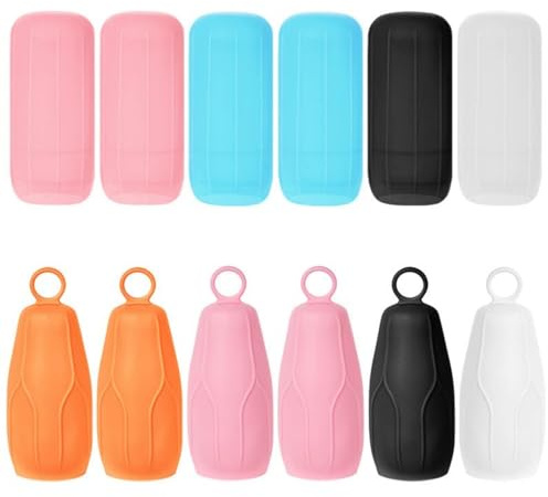 Aucuu Manchons éLastiques pour Voyage Anti-Fuites, 12Pcs Étanches Bouteille de Voyage Silicone, Manchons de Voyage en Silicone pour articles de toilette
