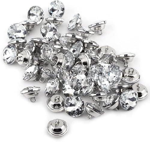 ANVALI Möbelnägel, Sofa-Nägel, 30 Stück, Kristall-Strass-Knöpfe, künstliche Perlen, dekorative Kopfteil-Knöpfe, Charm-Anhänger for Heimwerker, Hotel, Zuhause, Kleid, Basteln (20 mm)