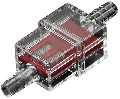 Filtre à essence carré rouge 6 mm compatible avec mobylette cyclomoteur scooter