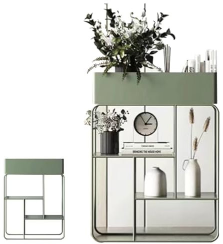Eckiger schmaler Pflanzenhalter, kreatives Präsentationsregal for frische Blumen, Metall-Pflanzenregal, 2-stufiges Blumenregal, Outdoor-Pflanzenständer, kreativer und frischer Blumentopfständer ( Colo