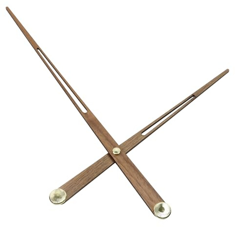 Savagrow Long Shaft Clock Movement Hand Walnut Wooden Mechanism Clock Hand Clock Repair Kit Replacement Home Art Decor