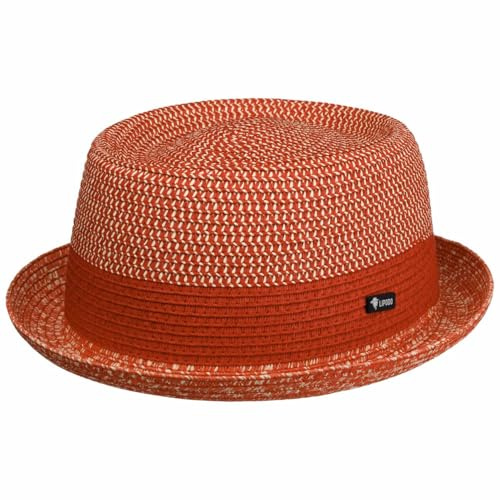 Lipodo Ennario Pork Pie Strohhut Klassischer Schnitt Made in Italy Herren Frühjahr Sommer