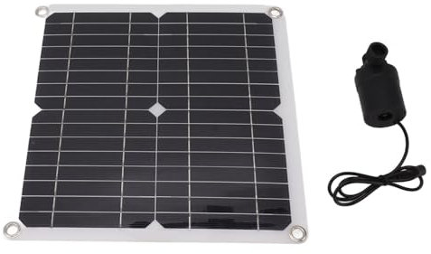 Solar-Wasserpumpen-Set 50 W – Solarbetriebene Springbrunnenpumpe für Garten und Teich – Hohe Zuverlässigkeit – ABS-Solarpanel – Zeitsteuerung