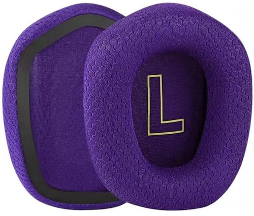G733 Replacement Mesh Ear Pads Compatible with Logitech G733 Lightspeed RGB Wireless Headphones Memory Foam Ear Pads Earmuffs Ear Cups Repair Parts (Purple)