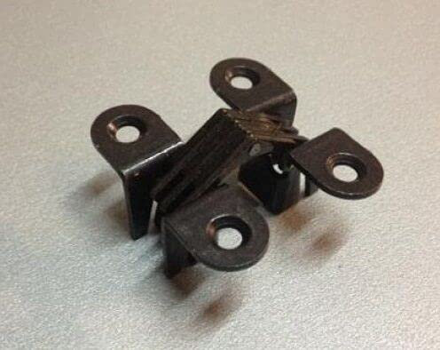 Generico Cerniera a Scomparsa Invisibile Incassata per Mobili Legno con Apertura 180° - Dimensione Disponibile: Cerniera 497 Bronzata 39,5 x 12 mm