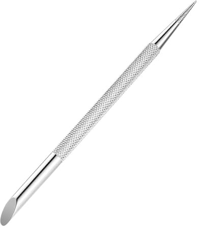 1Pc Silver Stainless Steel Cuticle Pusher Nail Dotting Pen Nail Care Tool,Double Ended Manicure Stick Cuticle Remover Cleaner Cuticle Pusher,Cuticle Tools,Cuticles Pusher,Cuticles Pushers Sticks Glass