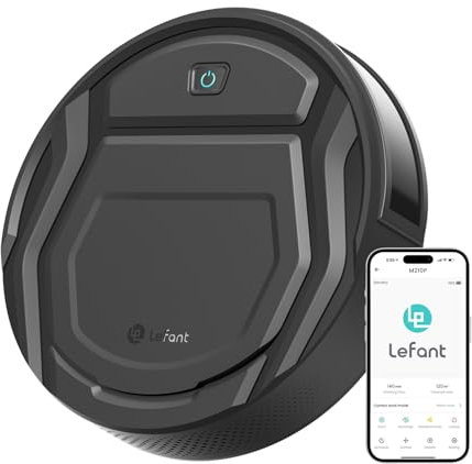 Lefant M210 Pro+ Robot Vacuum Cleaner - 4000Pa Strong Suction, PreciSense Obstacle Avoidance, Mini & Quiet, 200 Mins Runtime, Self-Charging, for Pet Hair/Hard Floors, Black