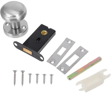 Vaguelly Pomos Para Puerta Interior Inoxidable Cerradura Sin Llave Para Pasillo Fácil Instalación