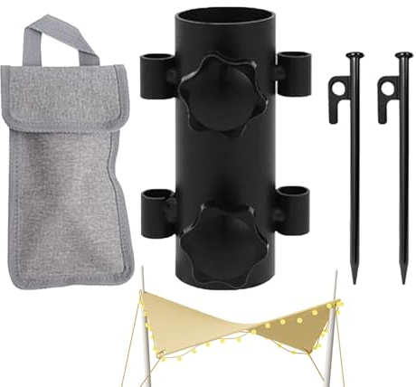 Zeltstangen-Halter, Baldachin-Heringe, Zeltrutenhalter, rostfrei, stabiler Baldachin-Stützständer für Outdoor, Camping, Angeln