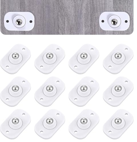 12Pcs Self Adhesive Small Appliance Slider, Mini Caster Wheels 360° Swivel Appliance Rollers, for Kitchen Countertop Easy Moving