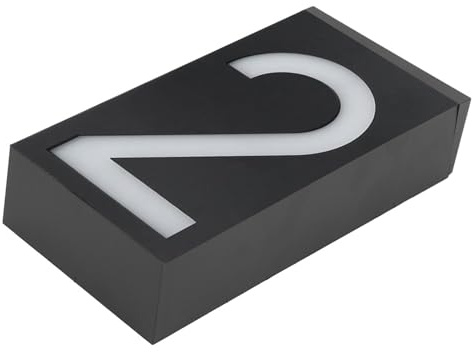 Yctze Numéros de Maison à énergie Solaire Panneau de Numéro LED à énergie Solaire Maison Lumineuse Hôtel Magasin Porte Adresse Lumières Plaque LED Plaque d'Adresse éclairée Outils et Amélioration