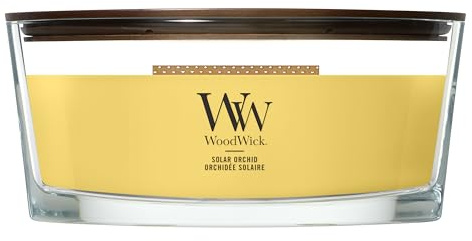 WoodWick Candela profumata | Candela Ellipse | Solar Orchid | Regali perfetti per donne