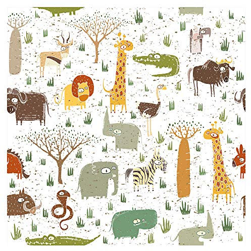 murando - Vlies Tapete Deko Panel Fototapete Kinderzimmer Wandtapete Wanddeko 10 m Tapetenrolle Mustertapete Wandtapete modern design Dekoration - Tiere Afrikas für Kinder e-B-0027-j-a
