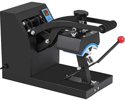 VEVOR Pressa di Calore Trasferimento Press Pressa per Cappellini Zona Stampa Heat Press Machine Rotazione di 360°Digitale della Temperatura