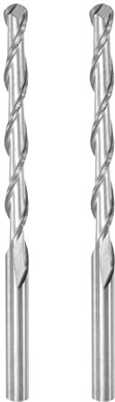 sourcing map 2 frese a punta sferica 4 mm diametro 42 mm lunghezza di taglio 4 mm gambo in acciaio ad alta velocità 2 scanalature a spirale Upcut CNC Router Bit