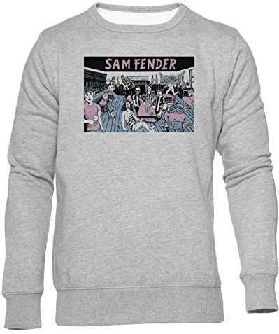 GUNMANTOR Sam Bar Gris Pull Hommes Femmes Unisexe Manches Longues Col Rond Jumper Grey Unisex L