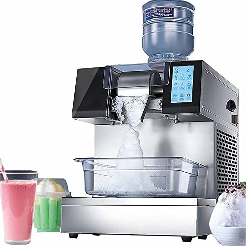 CAJOLI Machine à Glace rasée Commerciale, Machine à Cornet de Neige Rasée de Glace glacée glacée, congélation au Yaourt, Boissons Froides, Desserts de Fruits, Facile à Utiliser