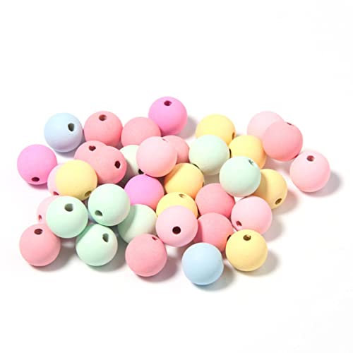 100 Stück/Lot farbige Acrylperlen für DIY handgefertigte Schmuckherstellung, Zubehör, runde Herz-Stern-Formen, 6 mm, Loch 1,8 mm