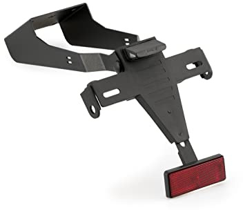 Puig 21414N Kennzeichenhalter Halter aus Stahl und Polyamid mit Verstellbarer Neigung, sicherem Befestigungssystem und sportlichem Design, Schwarz