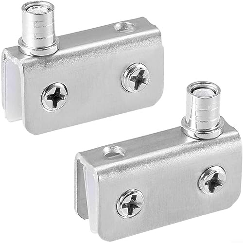 Bisagra de cristal para puerta de armario, abrazadera ajustable, clip pivotante para vidrio de 5-8 mm