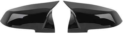 Densieg Paar Glanz Schwarz Rückspiegel Abdeckung Kompatibel mit 1er/2er/3er/4er F20 F21 F22 F23 F87 M2 F30 F31 F32 F33 F36 X1 E84 M4 Seitenspiegelgehäuse Links und Recht