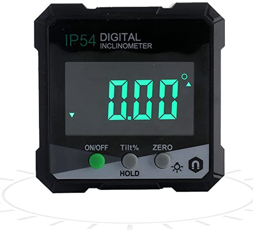 Winkelmesser mit Digitaler Anzeige, Stabiler IP54-LCD-Bildschirm, Intelligenter 4x90°-Messungs-Digital-Neigungsmesser für die Baustelle (Grün DLW30 GRD)