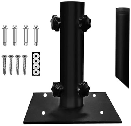 DEKKRYNFV Deck Umbrella Railing Holder Stainless Steel Outdoor Umbrella Mount Bracket For Deck Docks Railing Adjustable Bases