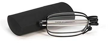 superior ZRL 2 Pack Metallrahmen Faltbare Lesebrille mit Mini-Flip-Top-Tragetasche für Männer und Frauen