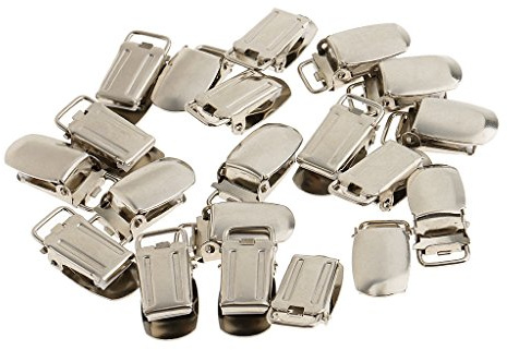 MagiDeal 20 Stück Schnuller Hosenträger Clips 15mm