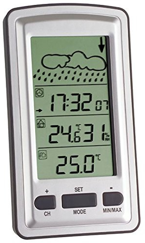 TFA Dostmann 35.1079 Funkwetterstation Axis (Silber mit Batterien)