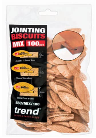 Trend Wood Jointing Biscuits Assorted Pack of 100