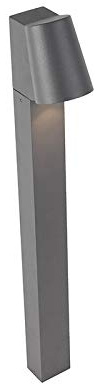 Qazqa led Modern außen Pollerleuchte, Wegeleuchte, Pollerlampe für den Garten - Uma - Dunkelgrau, inkl. 6W integrierter LED, 62cm, IP44