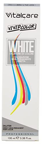 Vitalcare | Vivid - Colorazione Semipermanente Professionale, Diluitore Colorante Capelli, Tintura Diretta, Durata Fino a 20 Lavaggi, Capelli Morbidi, Idratati e Luminosi, Colore Bianco | Diluitore Colorante Capelli, Tintura Capelli Diretta, Durata Fino a 20 Lavaggi, Capelli Morbidi e Idratati