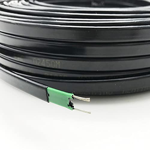 KEPOHK 12V 24V 110V 220 Volt Tubo dell'acqua Antigelo Protezione antigelo Cavo riscaldante per tetto Riscaldatore elettrico autoregolante Filo 24V25W 30m