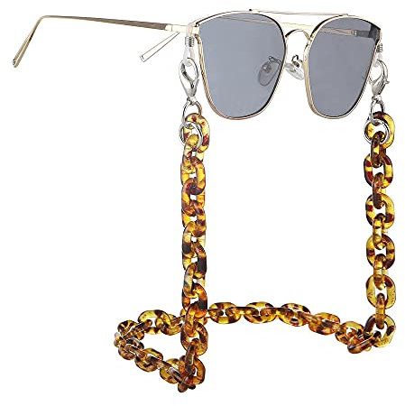 YUNHOME Sonnenbrillenkette Brillenkette Brillenband Brillenschnur 8-Farbige Acryl-Süßigkeit Farbige Kondensation Kreative Gläserkette-Braun