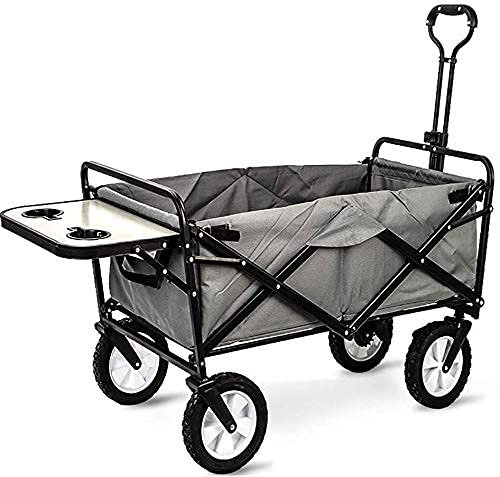 MTYLX Multifunctional Storage Trolley,Multi-Function Shopping Cart,Folding Garden Camping Cart Small Desktop Design Large Capacity Hand Trucks Storage Utility Trolley,Grey,Grey