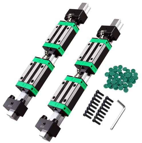 CNCYEAH HGR20 Linearführung 400 mm Linearführungsschiene HGH20 Linearschienen + 4 STÜCKE HGH20CA Schlittengleiterblock + 4 STÜCK Begrenzungsblock CNC-Kit für DIY CNC-Fräser