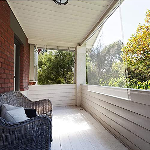 FUFU Seitenzug- & Springrollos Outdoor Vorhänge Rollo Rollos ，Außenterrasse Transparenter Kunststoff-Rollo, für Veranda,Pergola, Cabana, überdachte Terrasse, G(Size:100cm×160cm(39.3×63))